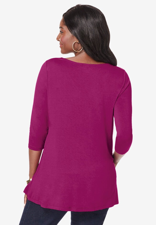 A-Line Pleated Tunic, , on-hover image number null