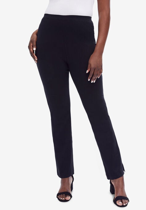 Straight Leggings, BLACK, hi-res image number null