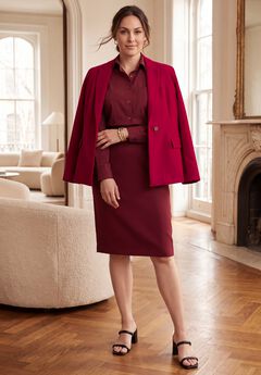Tummy Control Bi-Stretch Pencil Skirt