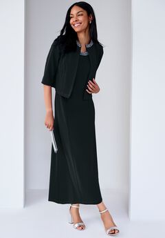 2-Piece Beaded Jacket Dress