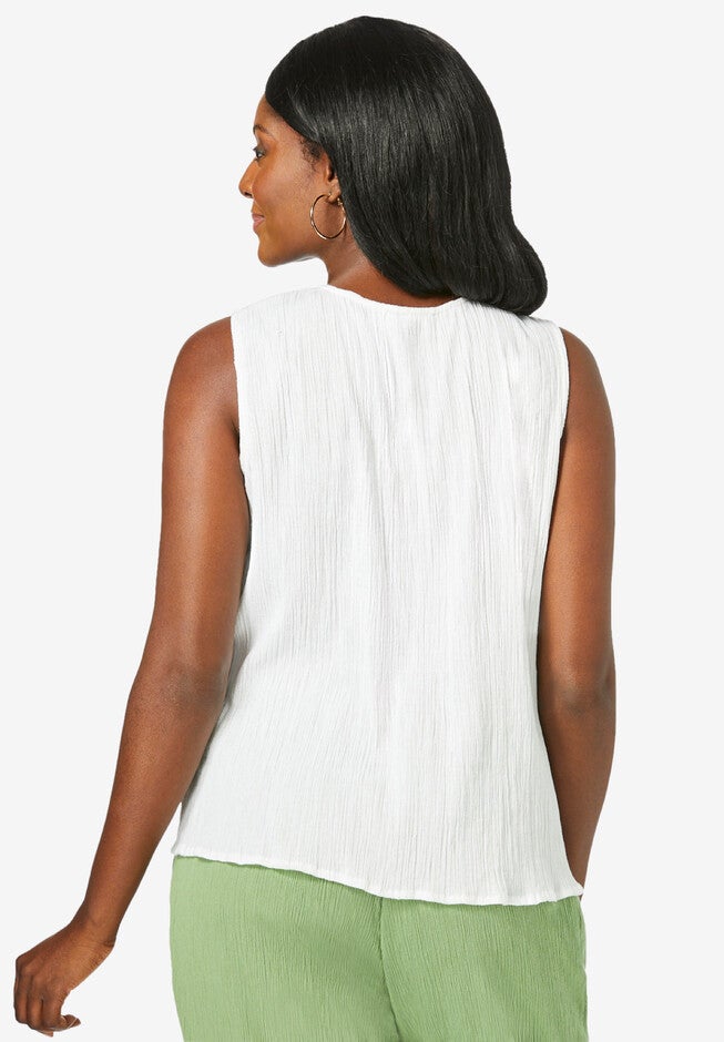 A-Line Gauze Tank, , on-hover image number null