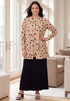 Stretch Knit Open Front Knit Topper
