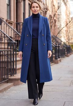 Long Shawl Collar Wool Coat
