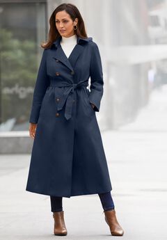 Double Breasted Long Trench Raincoat