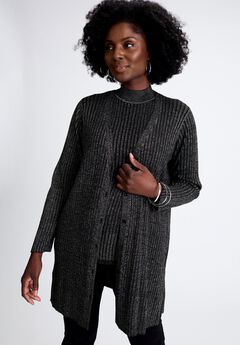 Ribbed Midi Cardigan