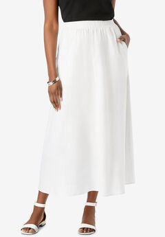 Plus Size White Skirts