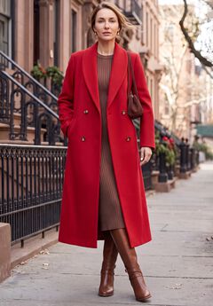 Long Shawl Collar Wool Coat