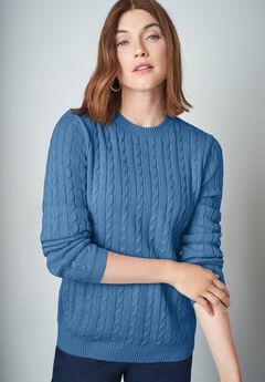 Cable Crewneck Sweater