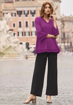 Ruffle Layered Sleeve Top