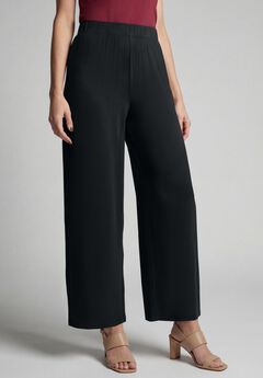 Plus Size Wide Leg Pleated Pants