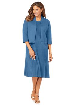 2-Piece Sweater Jacket Dress