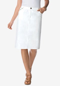 True Fit Stretch Denim Short Skirt