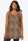 Georgette Tunic Tank, NATURAL SNAKE PRINT, hi-res image number null