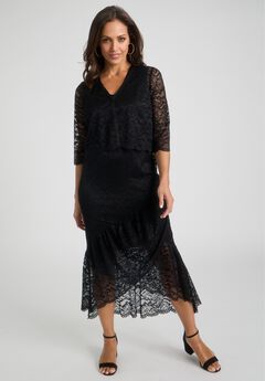 2-Piece Lace Tulip Jacket Dress