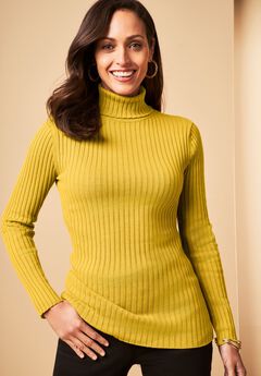 Ribbed Cotton Turtleneck Sweater