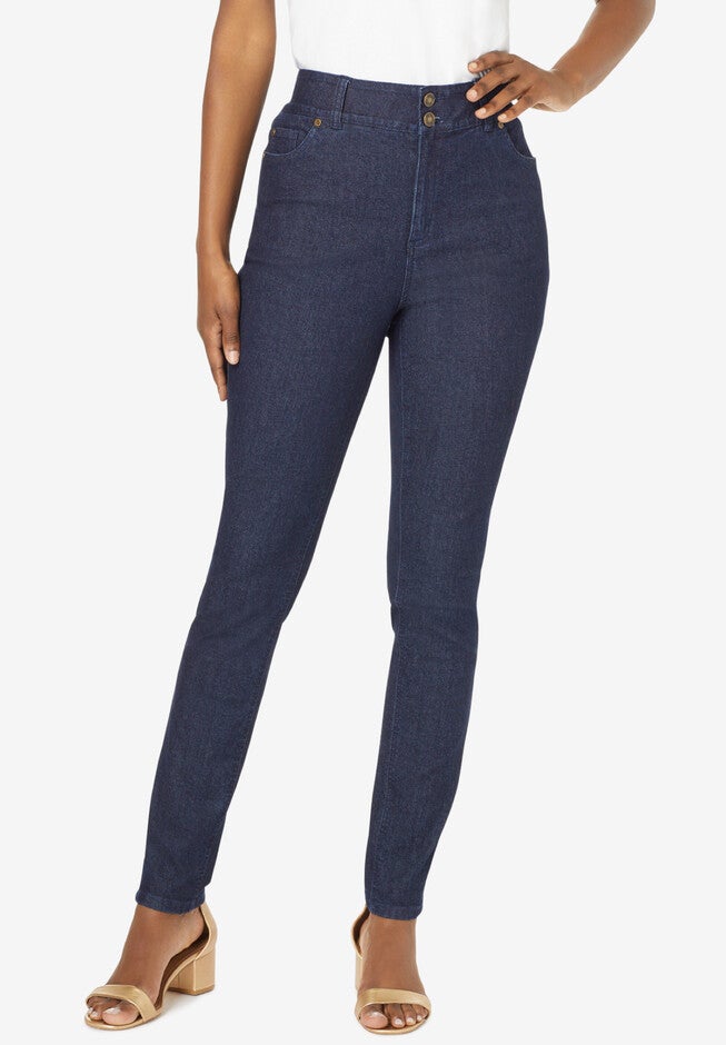 Tummy-Control Skinny Jeans, INDIGO, hi-res image number null