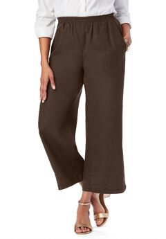 Wide Leg Linen Crop Pant