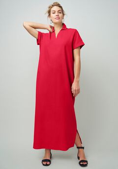 Linen Short Sleeve Maxi Dress