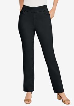 Comfort Waist Stretch Denim Straight Leg Jean