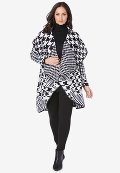 Faux Leather-Trim Sweater