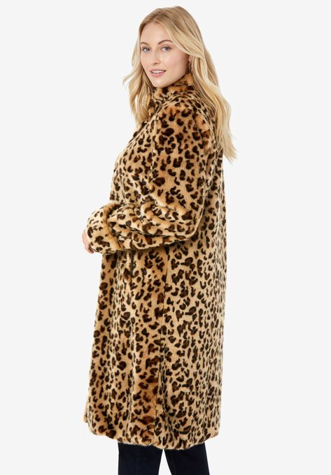 ur Sæt tabellen op Praktisk Faux Fur Swing Coat | Roaman's