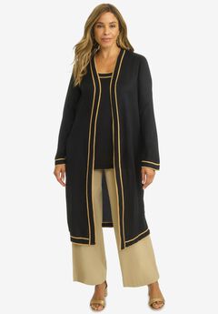 Tipped Duster Cardigan