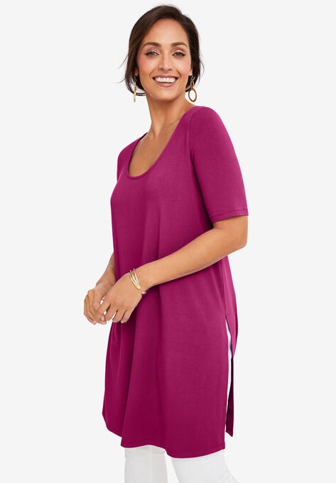 Mega Knit Tunic, RASPBERRY, hi-res image number null