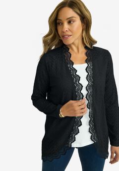 Stretch Knit Lace Topper