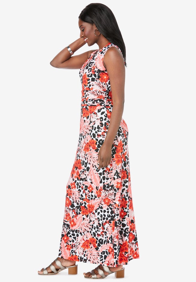 V-Neck Maxi Dress, , alternate image number null
