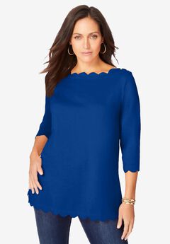 Scallop Boatneck Tunic