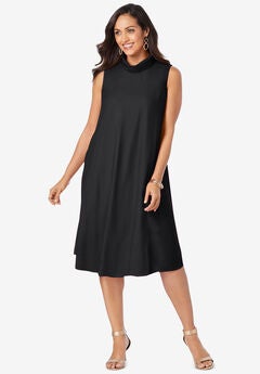 Georgette Mock Neck Dress