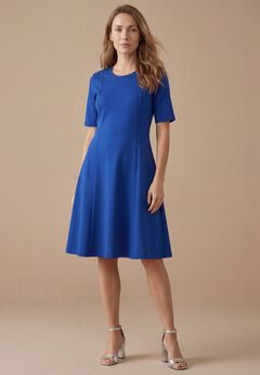Stretch Ponte Flare Dress