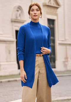 Ribbed Midi Cardigan