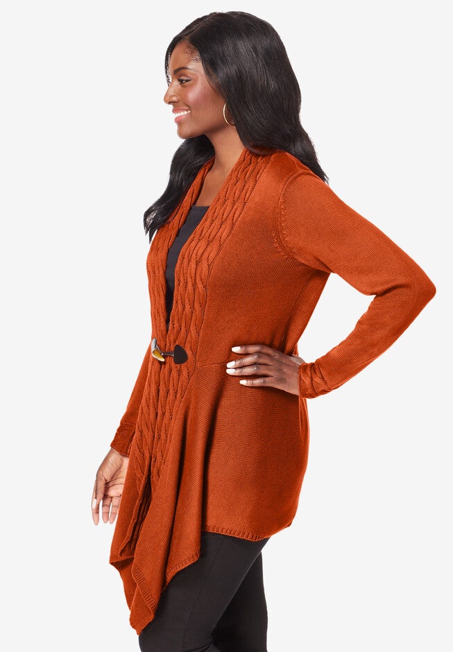 Toggle-Front Cardigan, , alternate image number null