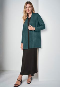 Stretch Knit Open Front Knit Topper