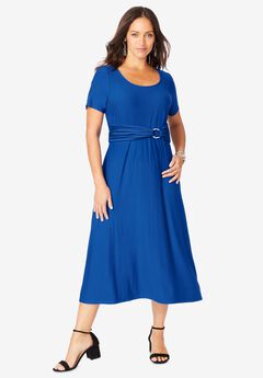 Buckle Midi Dress