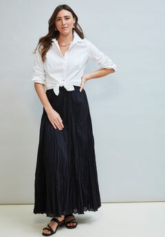 Flowing Crinkled Maxi Skirt