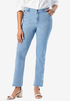 True Fit Stretch Denim Straight Leg Jean