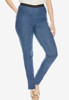 Plus Size High Rise Straight Leg Jeans