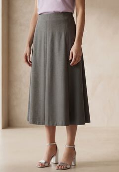 Pleated A-Line Skirt