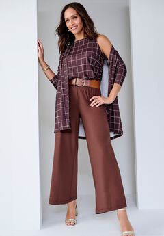 Stretch Knit Open Front Knit Topper