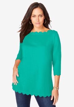 Scallop Boatneck Tunic