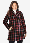 A-Line Peacoat, CLASSIC RED SHADOW PLAID, hi-res image number null