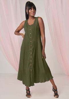 Button Down Gauze Dress