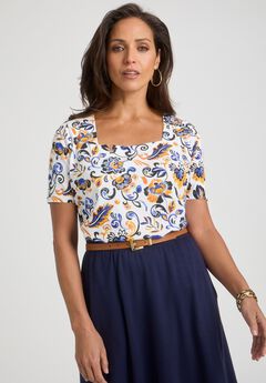 Plus Size Cotton Blend Tops
