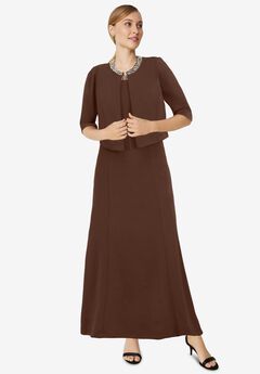 2-Piece Beaded Jacket Dress