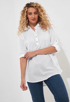 Cotton Pintuck Tunic