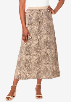 Stretch Denim Jegging Skirt