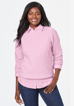 Cable Crewneck Sweater