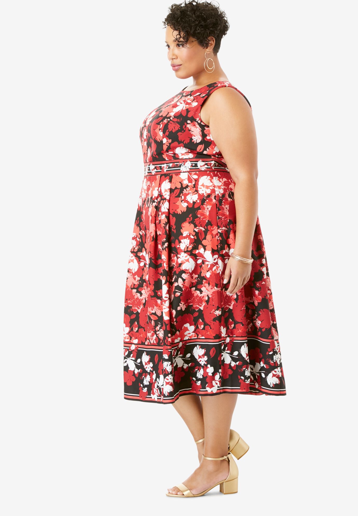 Fit & Flare Fashion Dress, , alternate image number 2